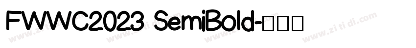 FWWC2023 SemiBold字体转换